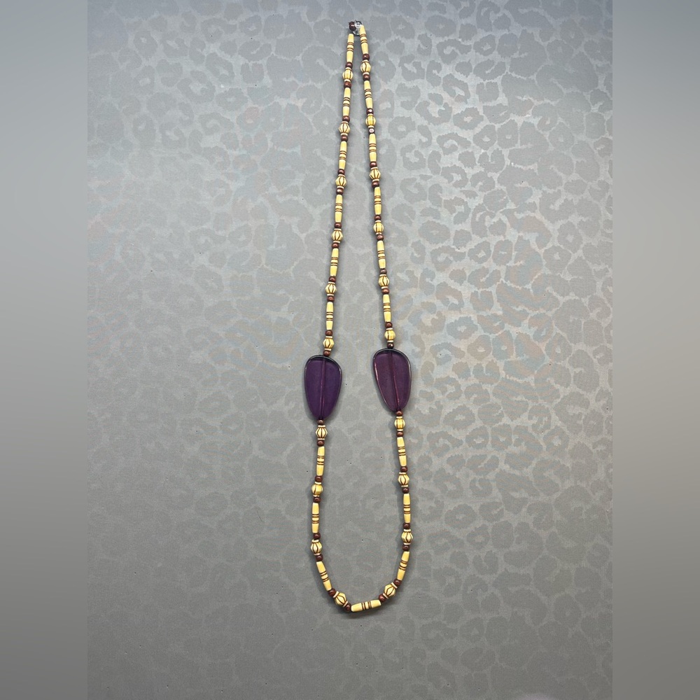 Necklace handmade brown beads with purple. Very good condition. Used once
